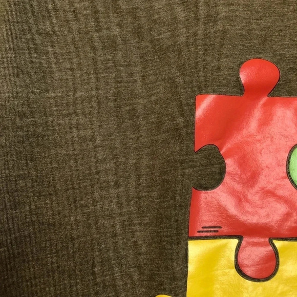 Shein Curve  Be Kind Puzzle Pieces T-Shirt Green Size 12 - Picture 16 of 16